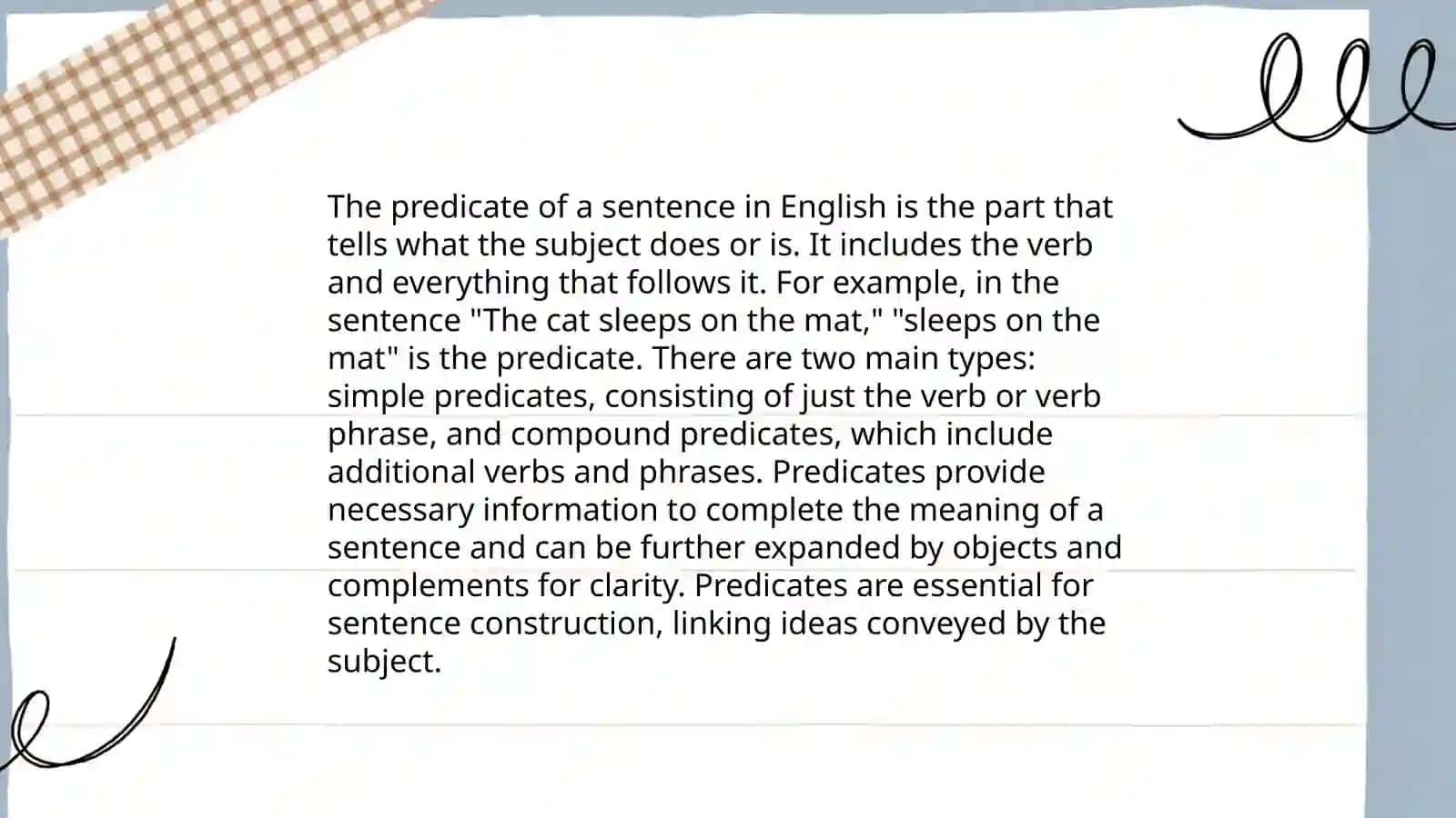 Plan: Subject of a Sentence 4