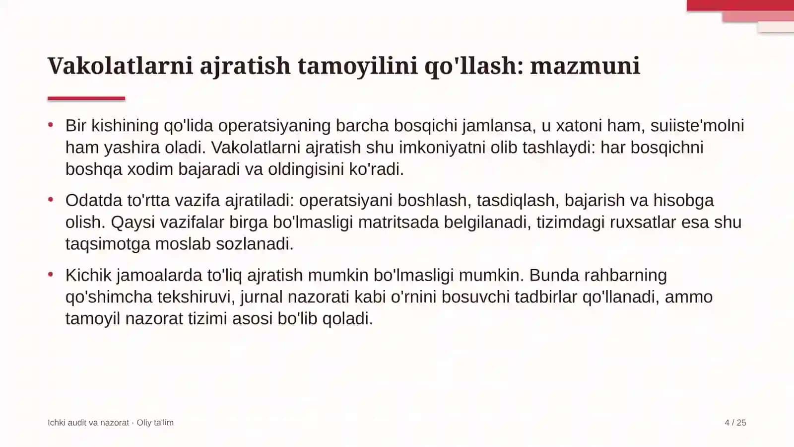 tog' kurortlarida vakolatlarni ajratish tamoyilini qo'llash 1510 4
