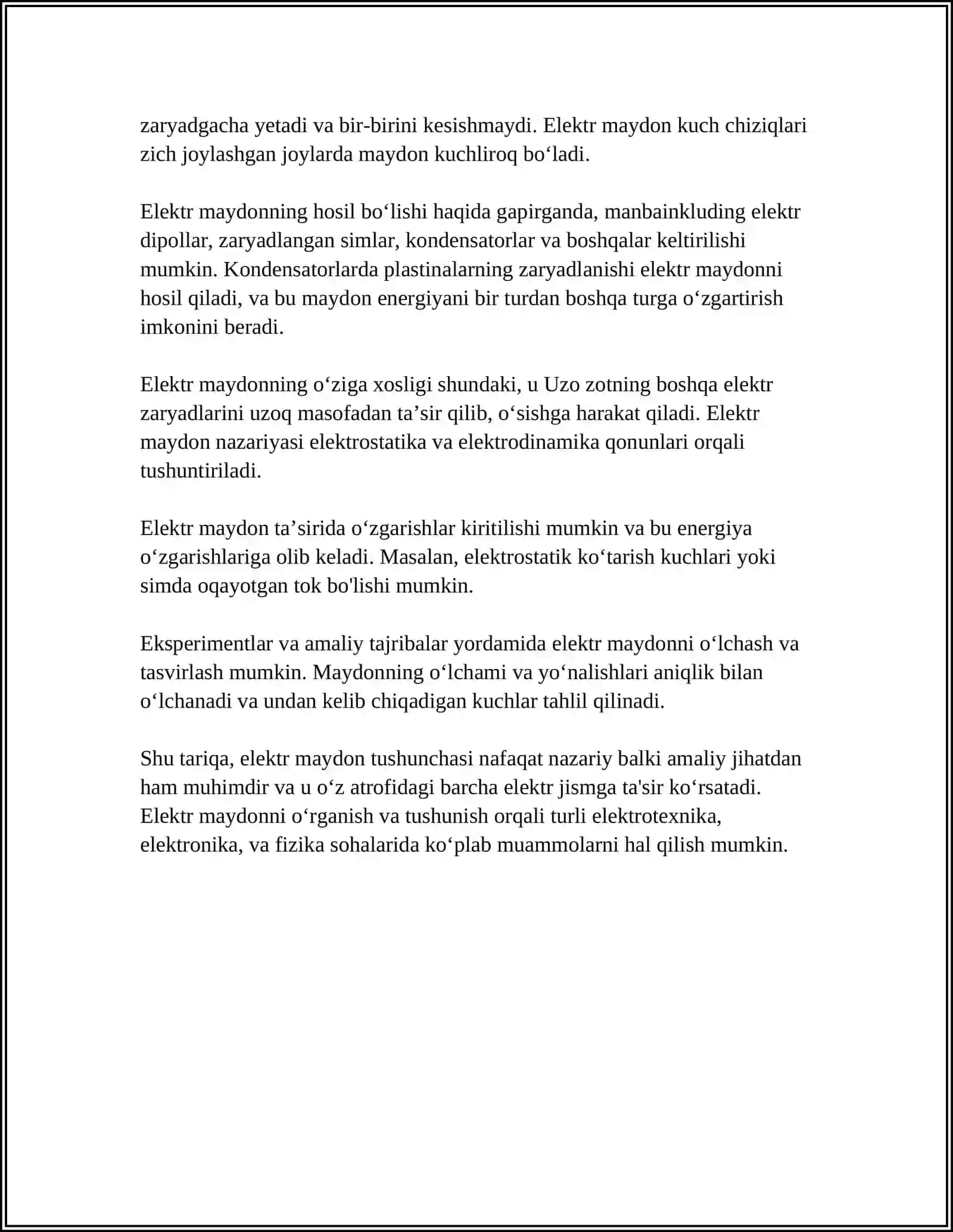 ELEKTR VA MAGNIT MAYDON TUSHUNCHALARI 4