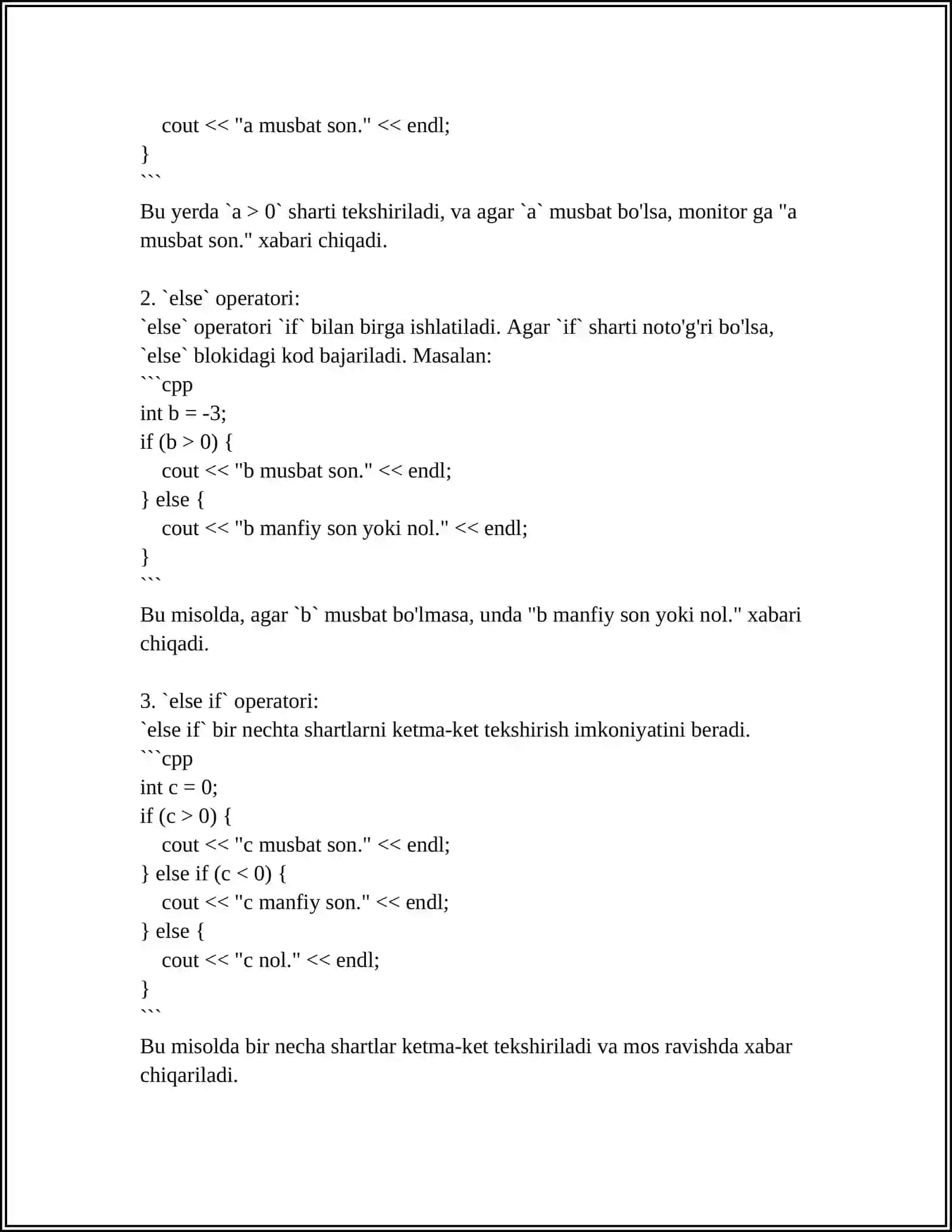C++ DA F SHARTLI OPERATOR 4