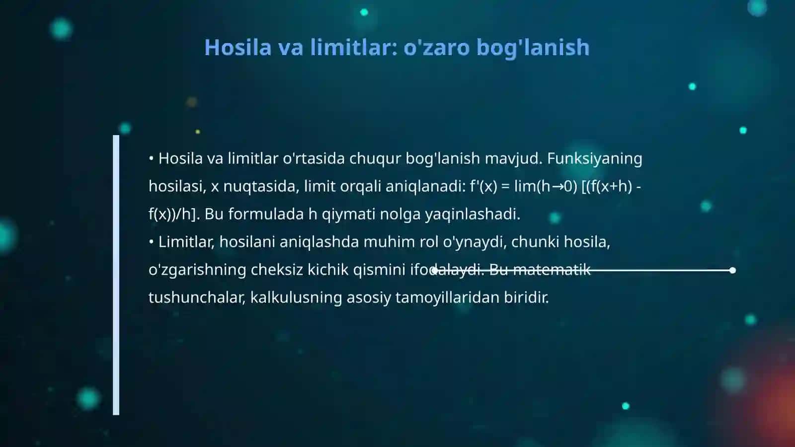 Funksiyaning hosilasi va uning geometrik maʼnosi 4