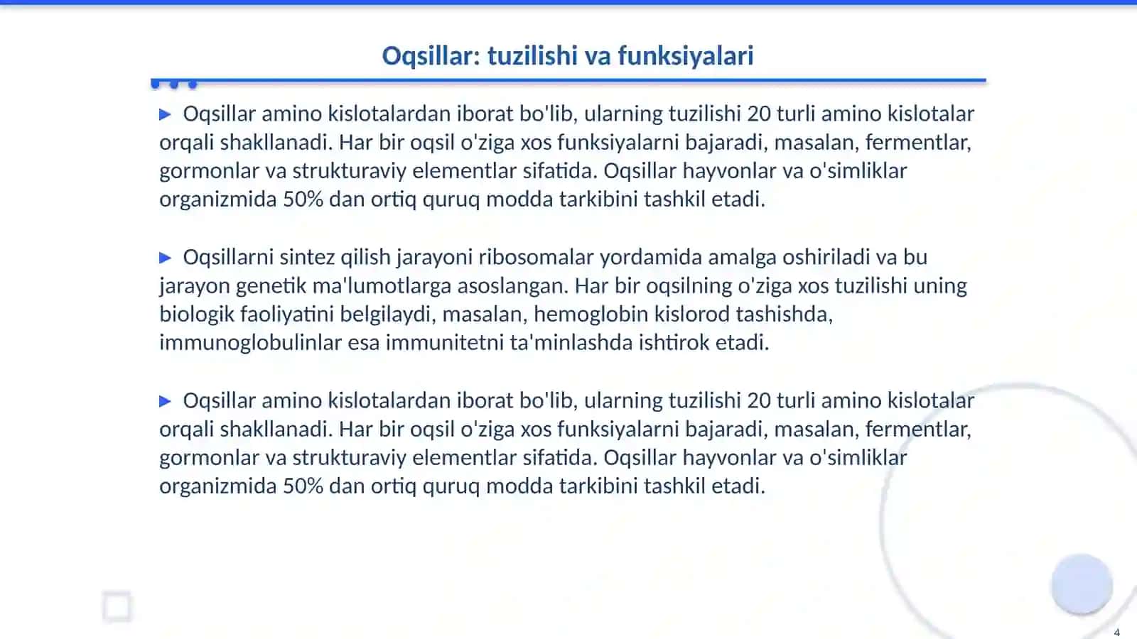 Hujayra va uning fizik kimyoviy tarkibi 4