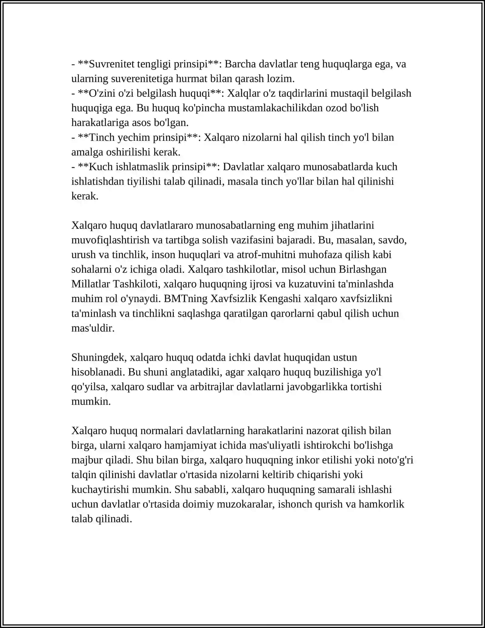 Xalqaro Huquq Normalarining Mohiyati 4