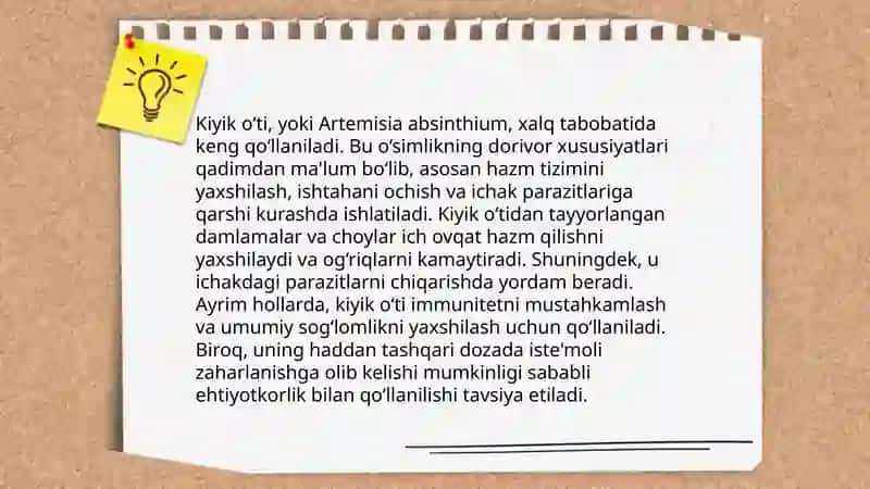 Kiyikoʻt oʻsimligini Dorivorlik xususiyatlari, foydali xususiyatlari va undan damlama tayyorlash texnikasi. 4