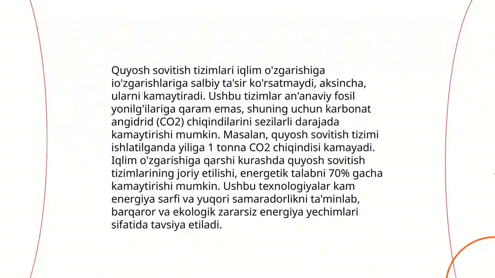 Quyosh enrgiyasidan foydalangan holda binolarni sovitish tizimlarini qo'llanishi 4