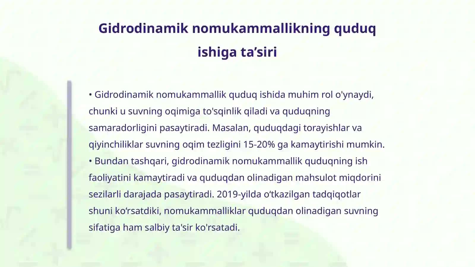 Quduqlar mahsulotini hisoblashda gidrodinamik nomukammallikni hisoblashga olish 4