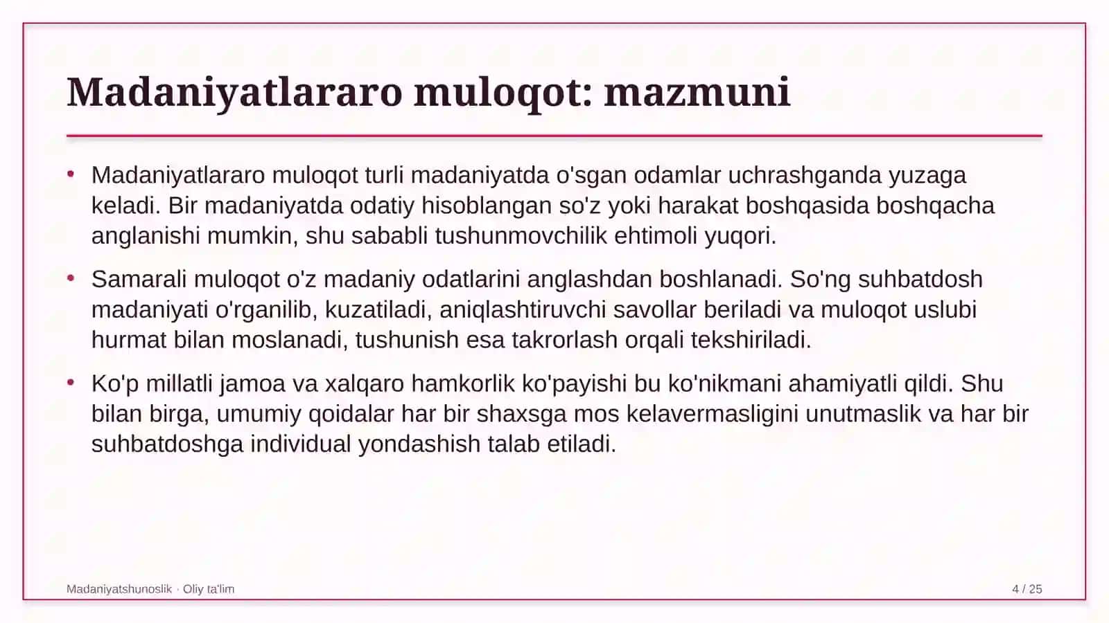 Eksport faoliyatida madaniyatlararo muloqot 4