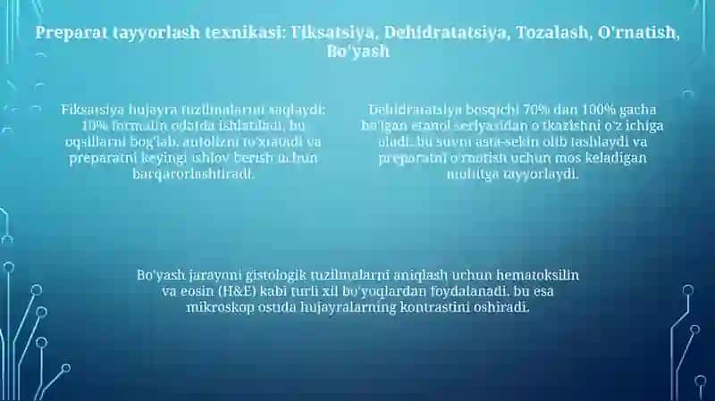 Vaqtinchalik va Doimiy Preparatlar: Asosiy Texnikalar 4