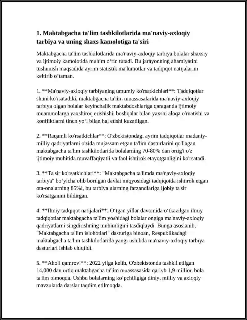 MAKTABGACHA TAʼLIM TASHKILOTLARIDA TARBIYA TURLARI VA ULARNING SHAXS KAMOLOTIGA TAʼSIRI 4