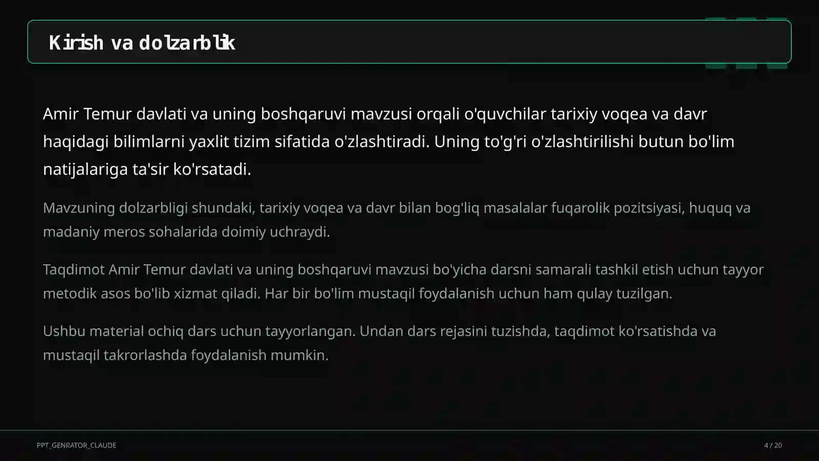 Amir Temur davlati va uning boshqaruvi (8-sinf) 4