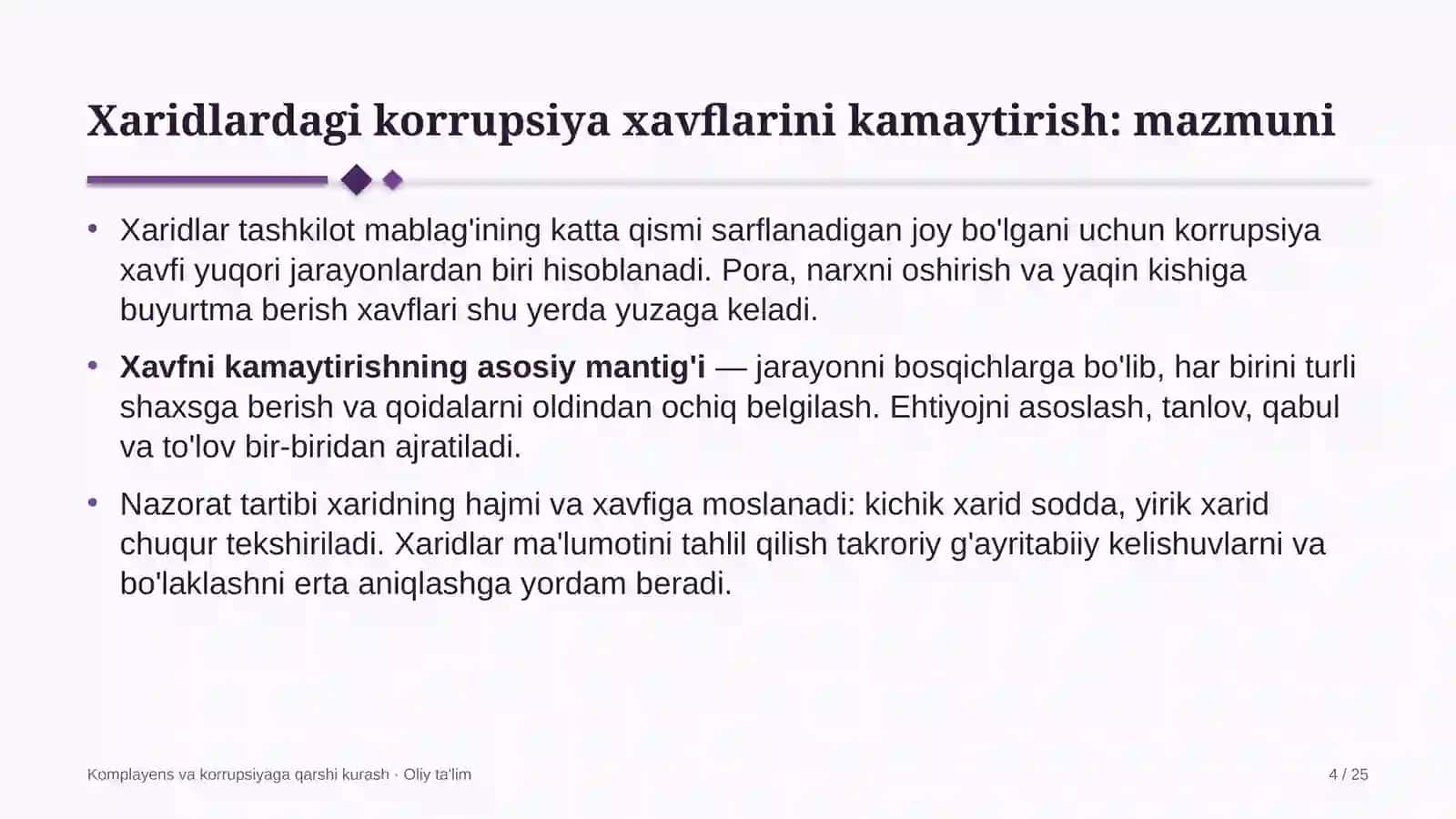Bioenergetikada xaridlardagi korrupsiya xavflarini kamaytirish 4