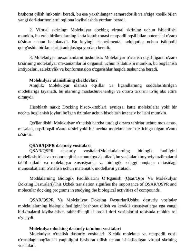 Moddalarning Biologik Faolliklarini O’Rganish 4