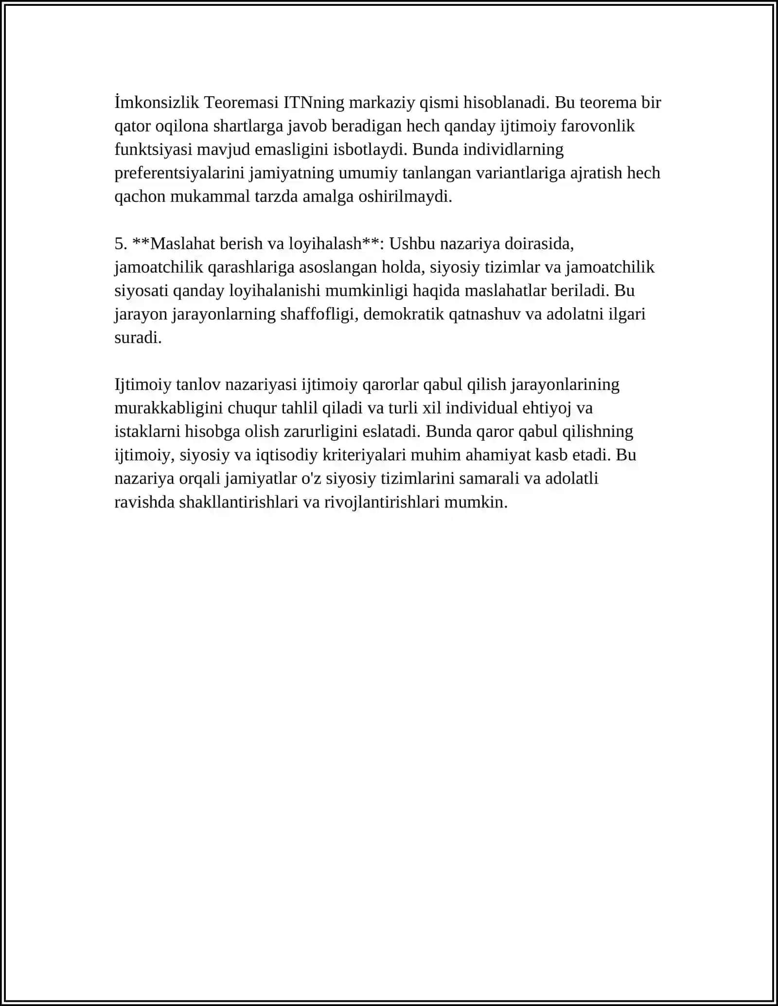 IJTIMOIY TANLOV NAZARIYASI 4