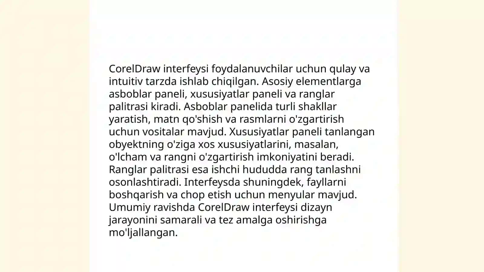 CorelDraw dasturi haqida tushuncha 4