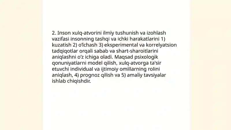 Psixologiya fanining maqsadi va vazifalari 4