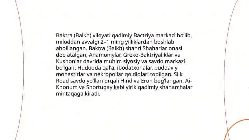 Eron, Baktra shaharlari. Qadimgi Hindiston shaharsozligi 4