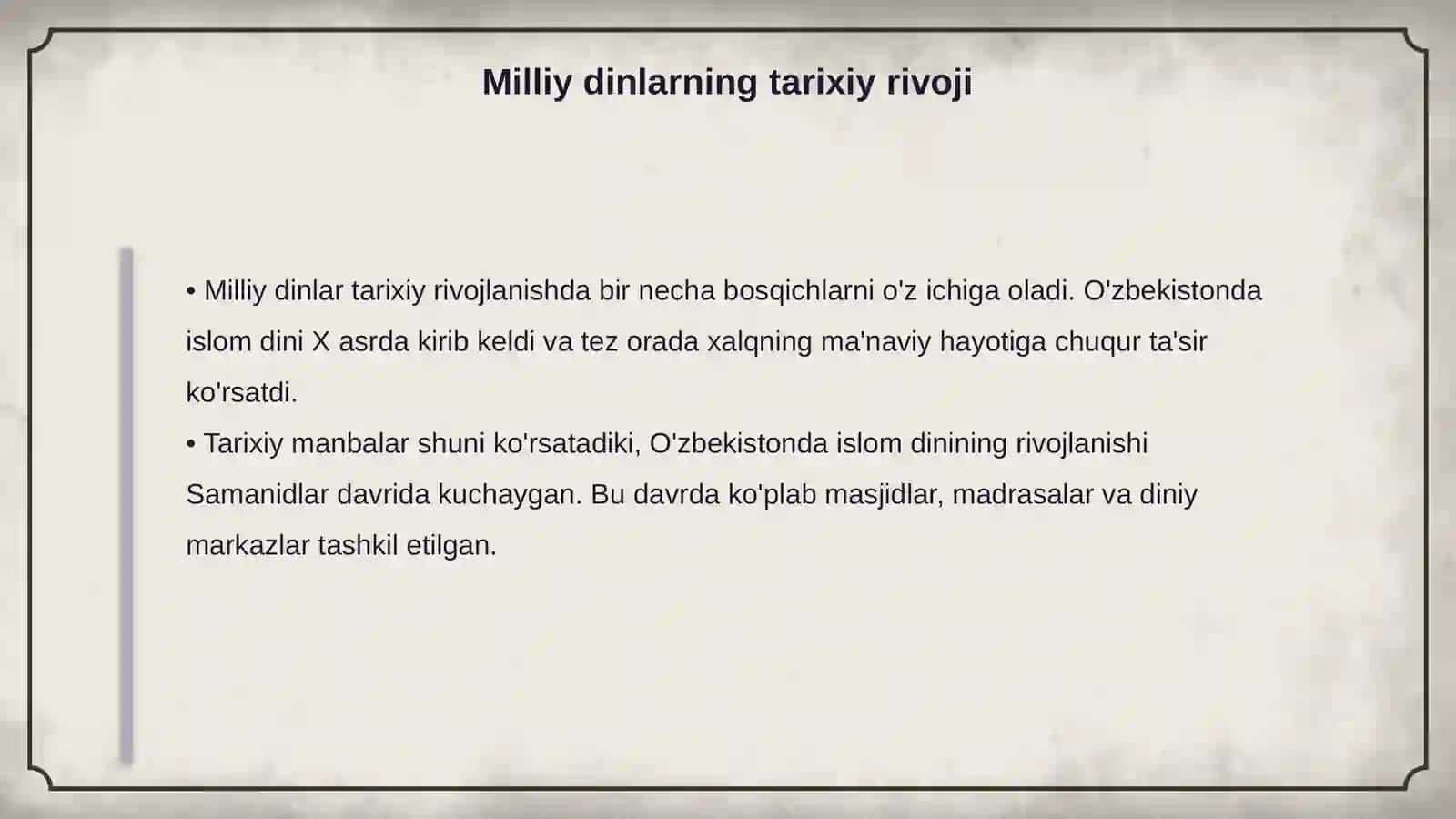 Milliy dinlar va ularning taʼlimoti 4