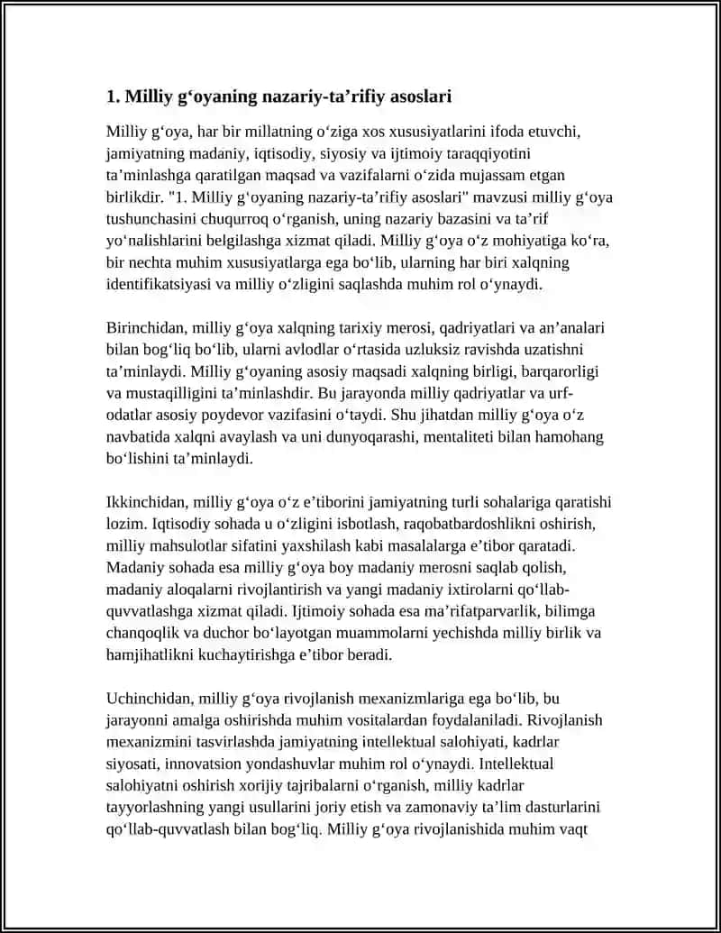 MILLIY GʻOYANING O'ZIGA XOS XUSUSIYATLARI, RIVOJLANISH MEXANIZMLARI VA VOSITALARI 4