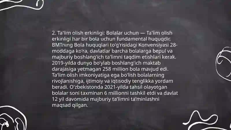 Bolalar Huquqlari va Mustaqillik: Zamon Talablari 4