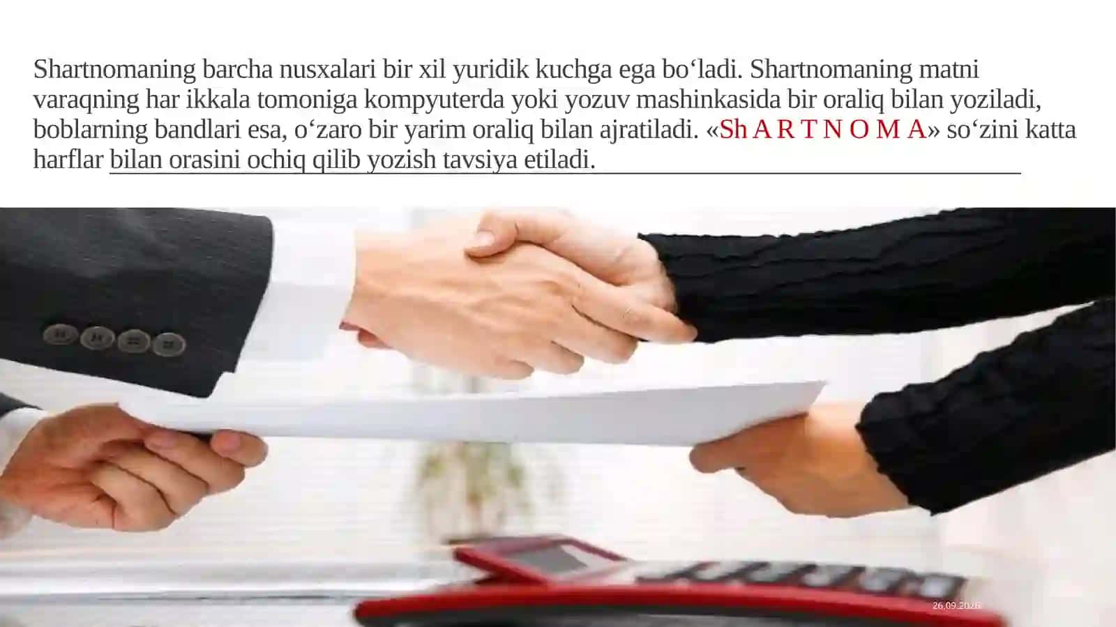 Shartnomaning tarkibiy qismlari 4