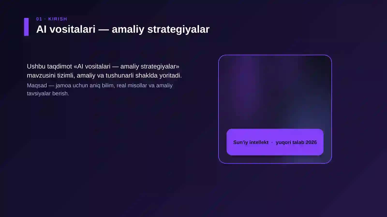 AI vositalari — amaliy strategiyalar 4