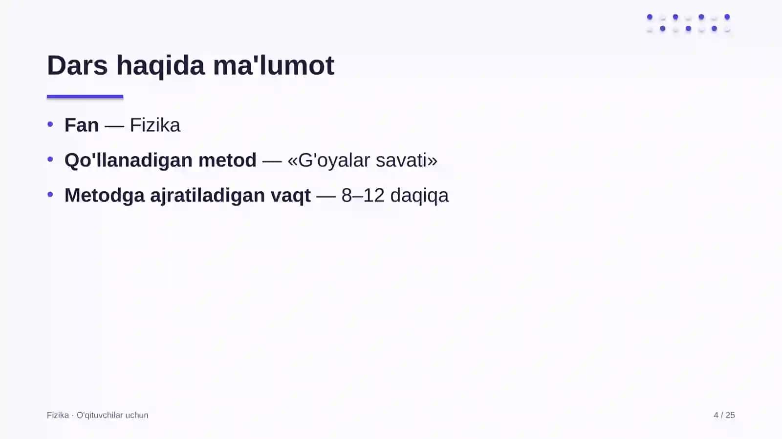 fizika darslarida g'oyalar savati metodidan foydalanish 3450 4