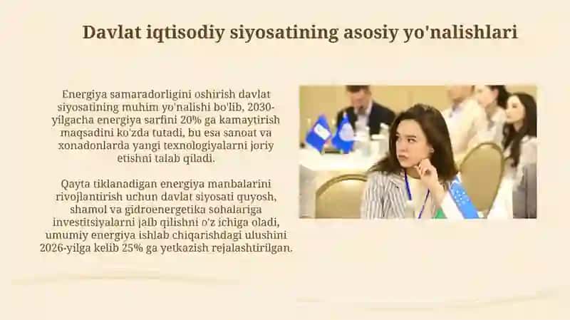 Oʻzbekistonning yashil iqtisodiyotga oʻtishida davlat iqtisodiy siyosati 4