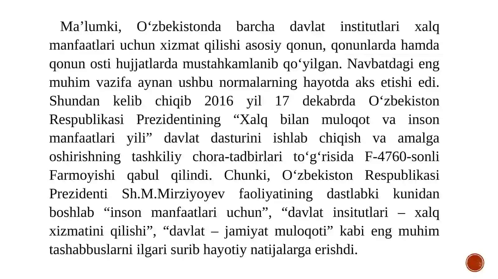 Yangi O‘zbekistonda xalqchil va insonparvar davlat qurishning ijtimoiy-siyosiy ahamiyati 4