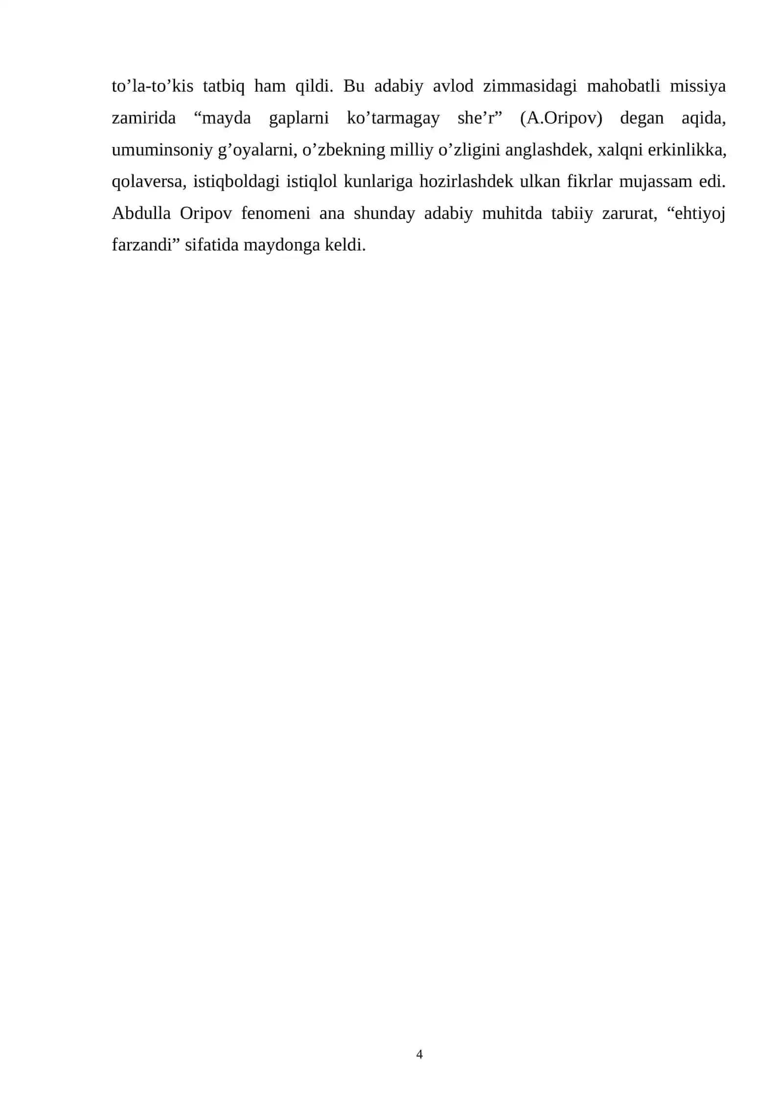 Abdulla Oripov hayoti va ijodi 4