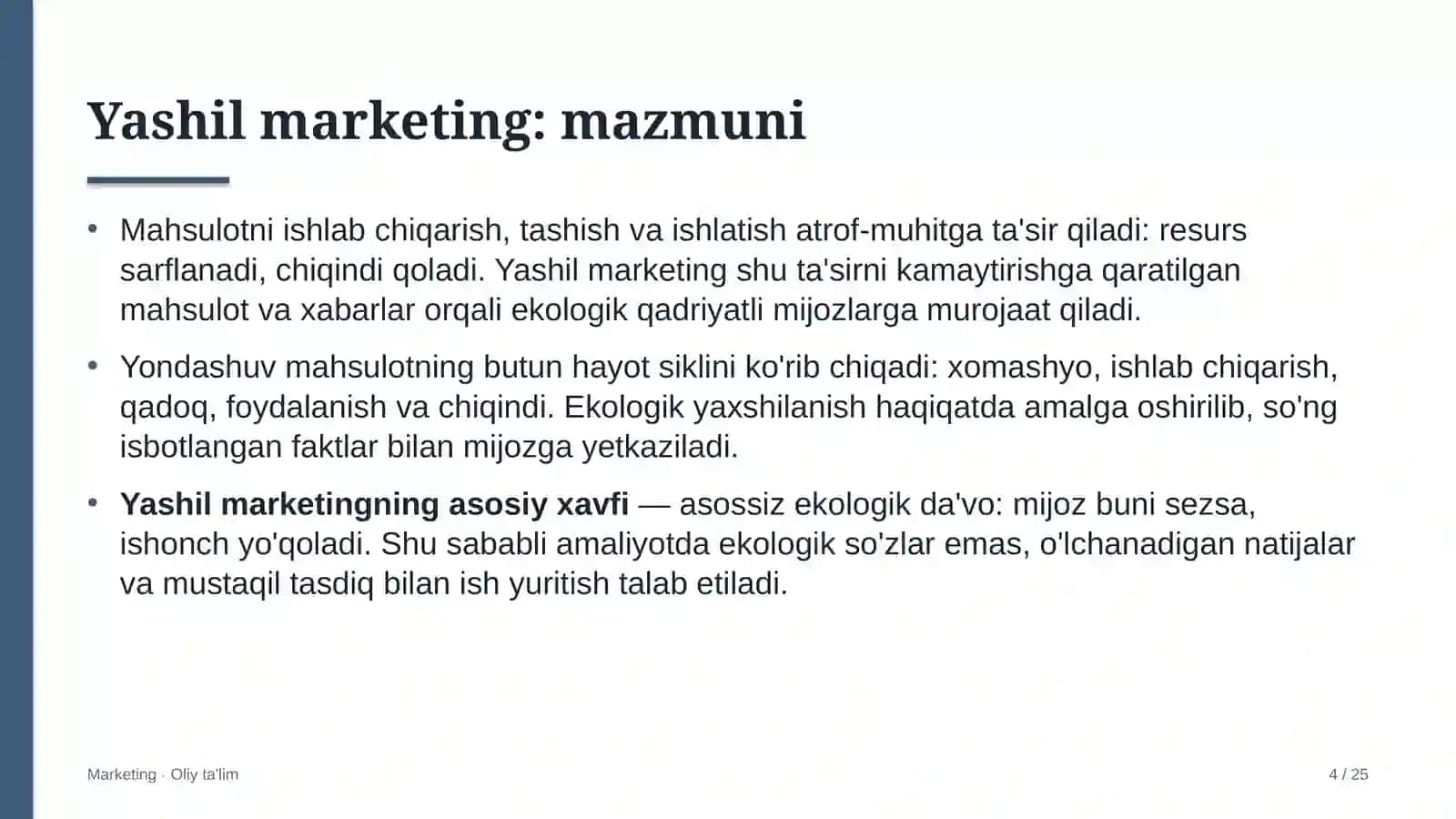 Keytering xizmatida yashil marketing 4