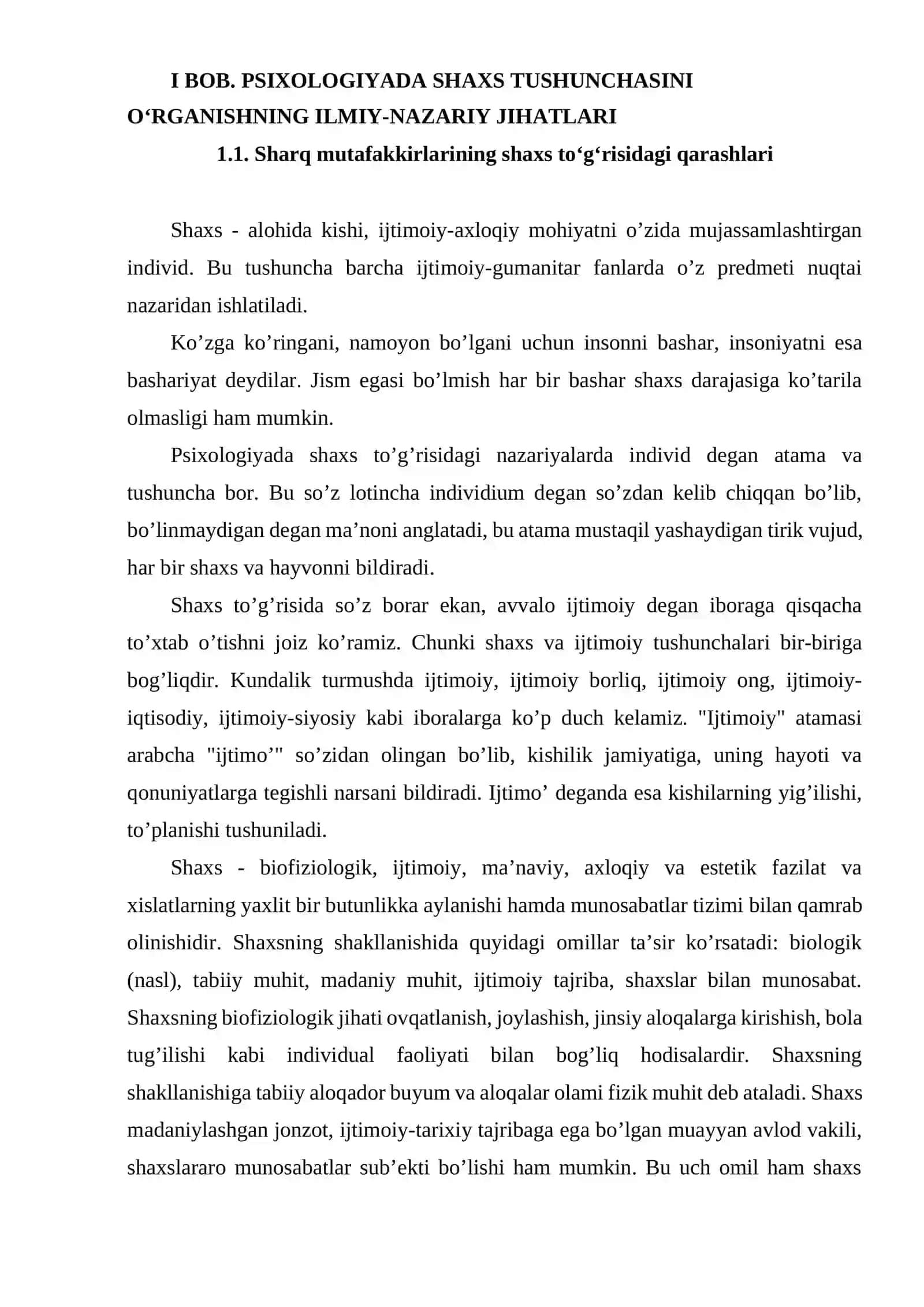 SHAXSNING O’ZINI O’ZI KAMOL TOPTIRISHNING SUBʼEKTIV SHART-SHAROITLARI 4