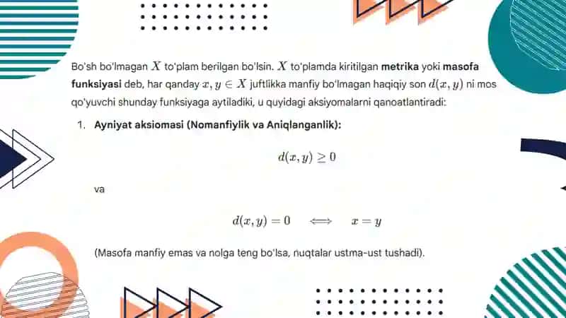 METRIK FAZOLAR 4