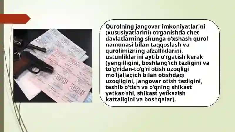 O'q otish va uni o'qitish metodikasi 4