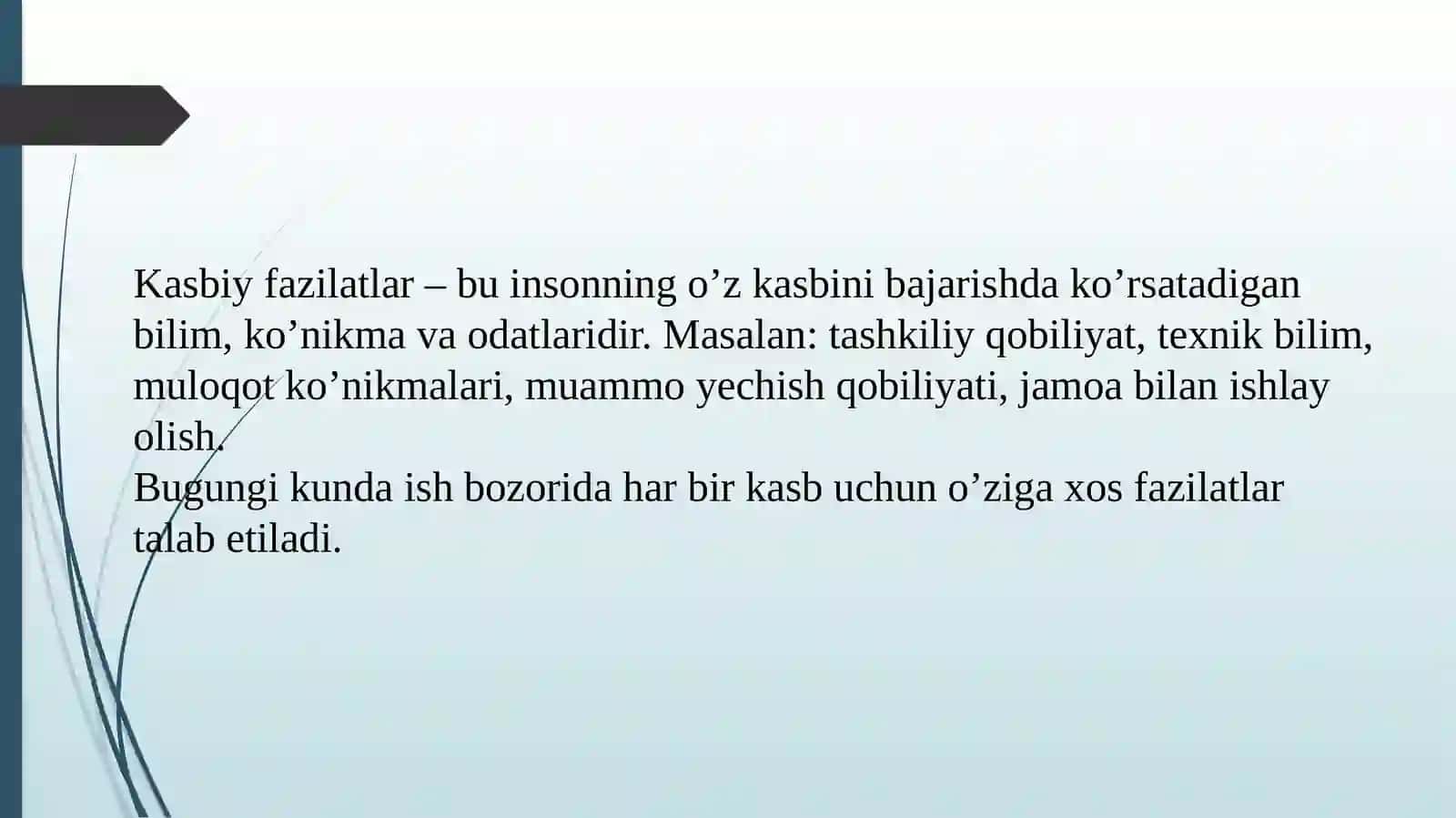 Shaxsiy fazilatlar va kasbiy fazilatlar 4