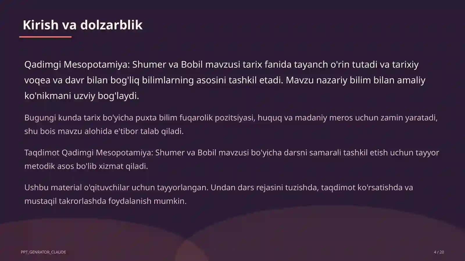 Qadimgi Mesopotamiya: Shumer va Bobil (6-sinf) 4
