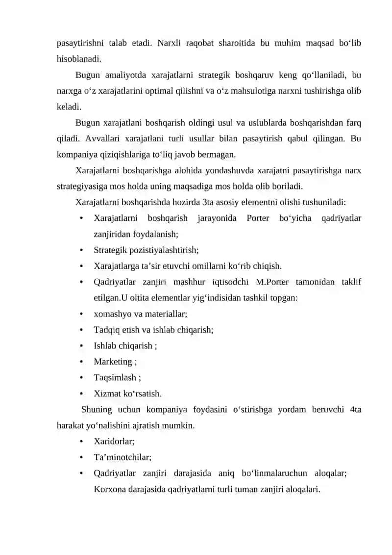 Past xarajatlar strategiyasi 4