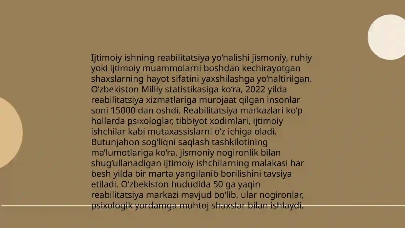 Ijtimoiy ishning yo‘nalishlari 4