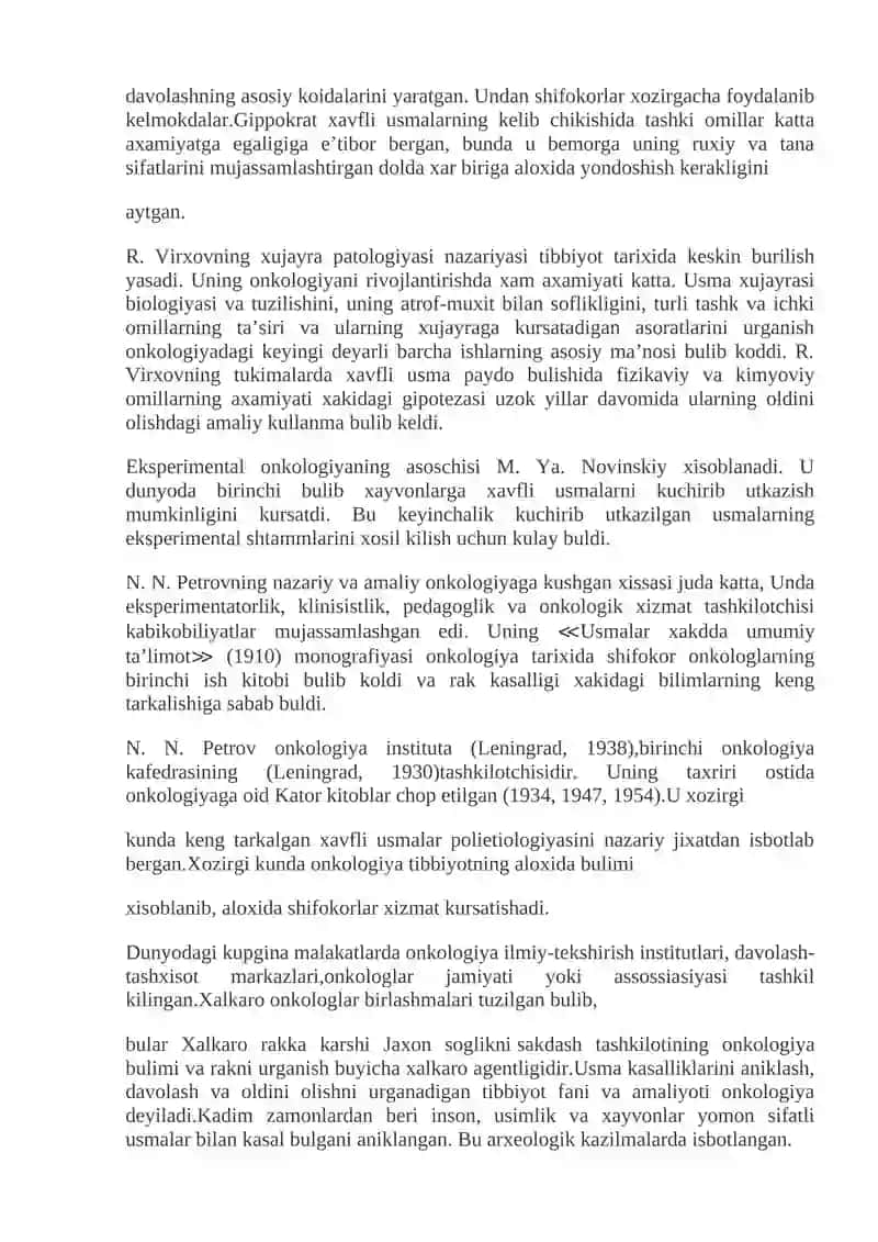 Onkologik xastaliklar bilan og‘rigan bemorlar parvarishi xususiyatlari 4
