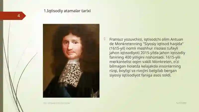 Iqtisodiy ta'limotlar tarixi 4