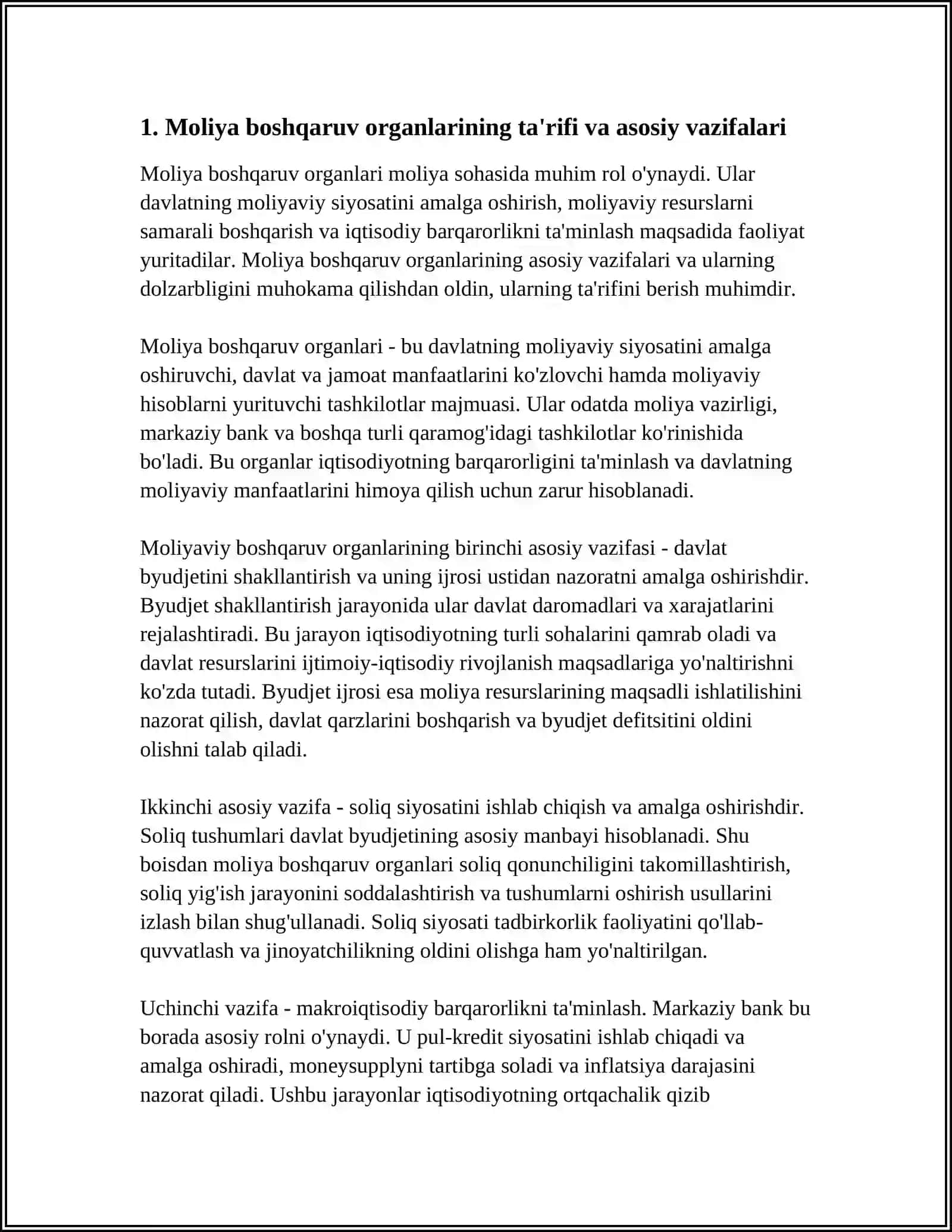MOLIYAVIY BOSHQARUV ORGANLARI VA VAZIFALARI 4