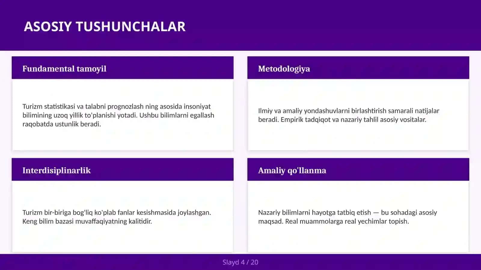 TURIZM STATISTIKASI VA TALABNI PROGNOZLASH 4