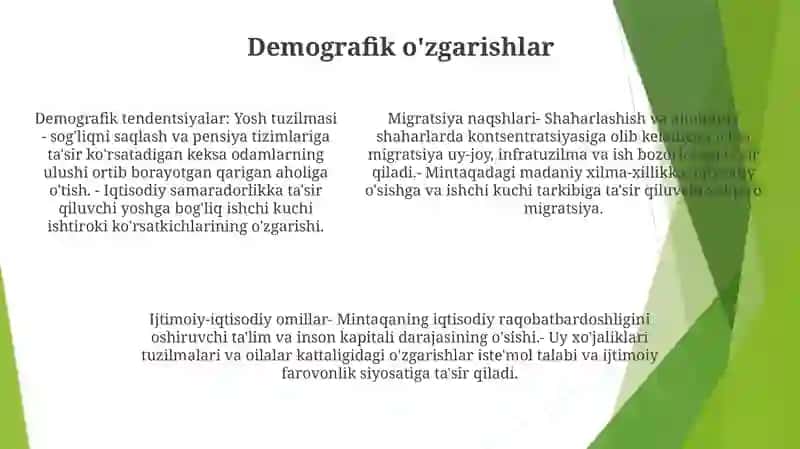 Xizmaltlar Sohasining Rivojlanjshiga Tasir Etuvchi Omillar 4
