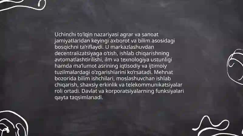 Elvin Tofflerning "Uchinchi to'lqin" asari haqida 4
