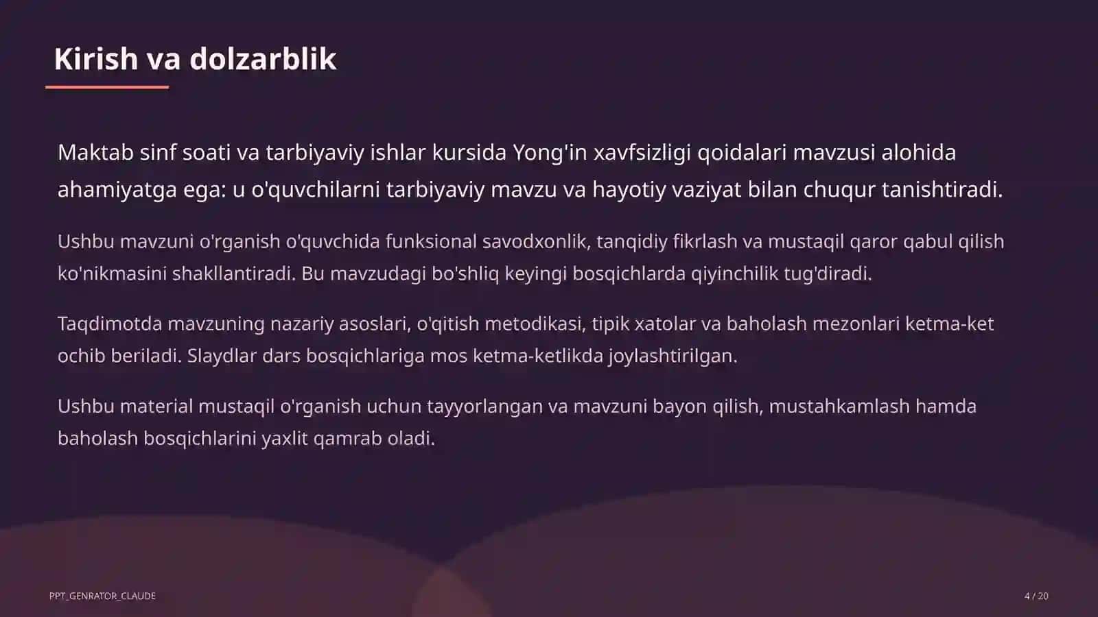 Yong'in xavfsizligi qoidalari 4