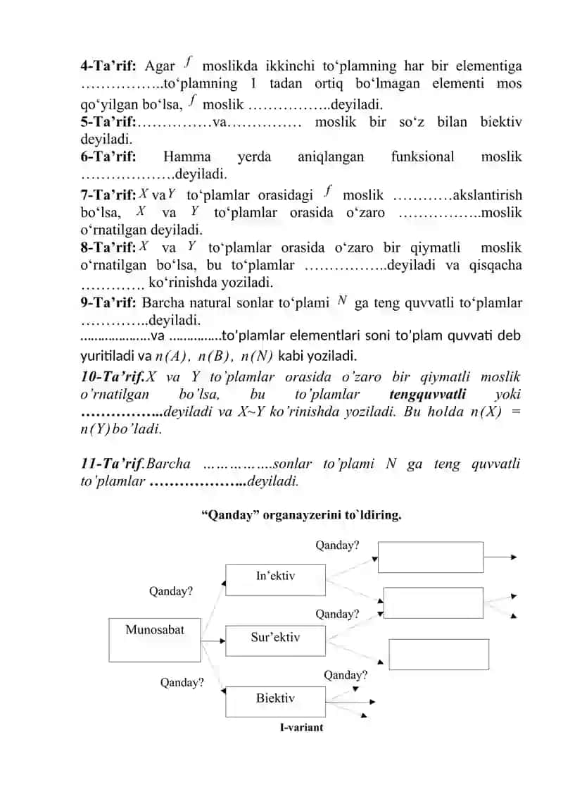 Ekvivalentlik munosabati 4