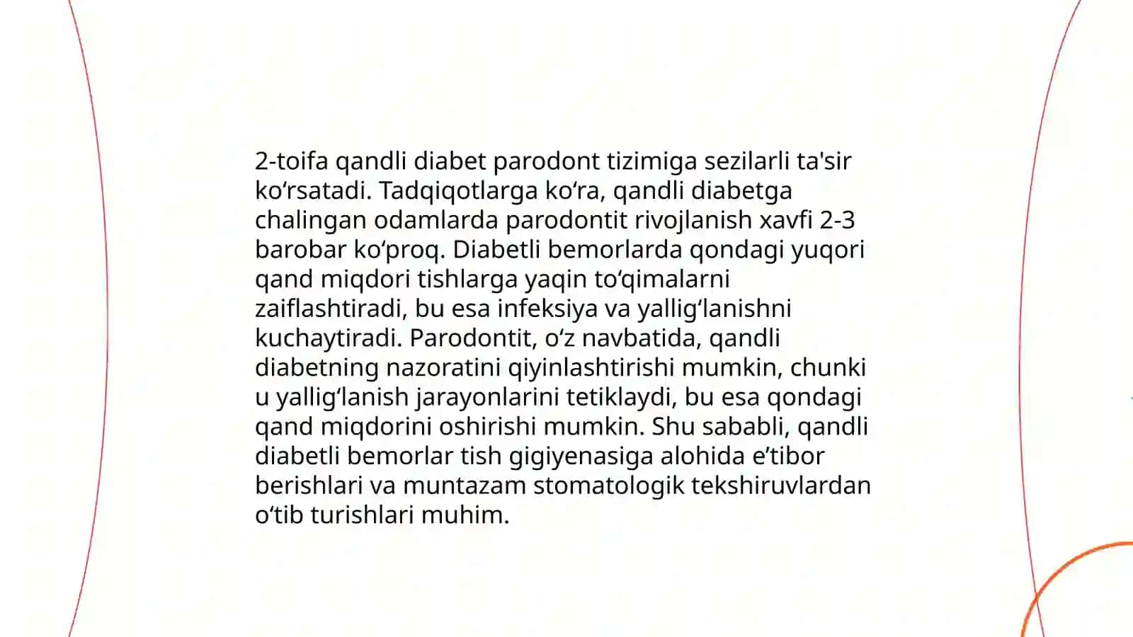 Bolalarda Qandli diabet kasalliklarida parodontdagi o’zgarishlar 4