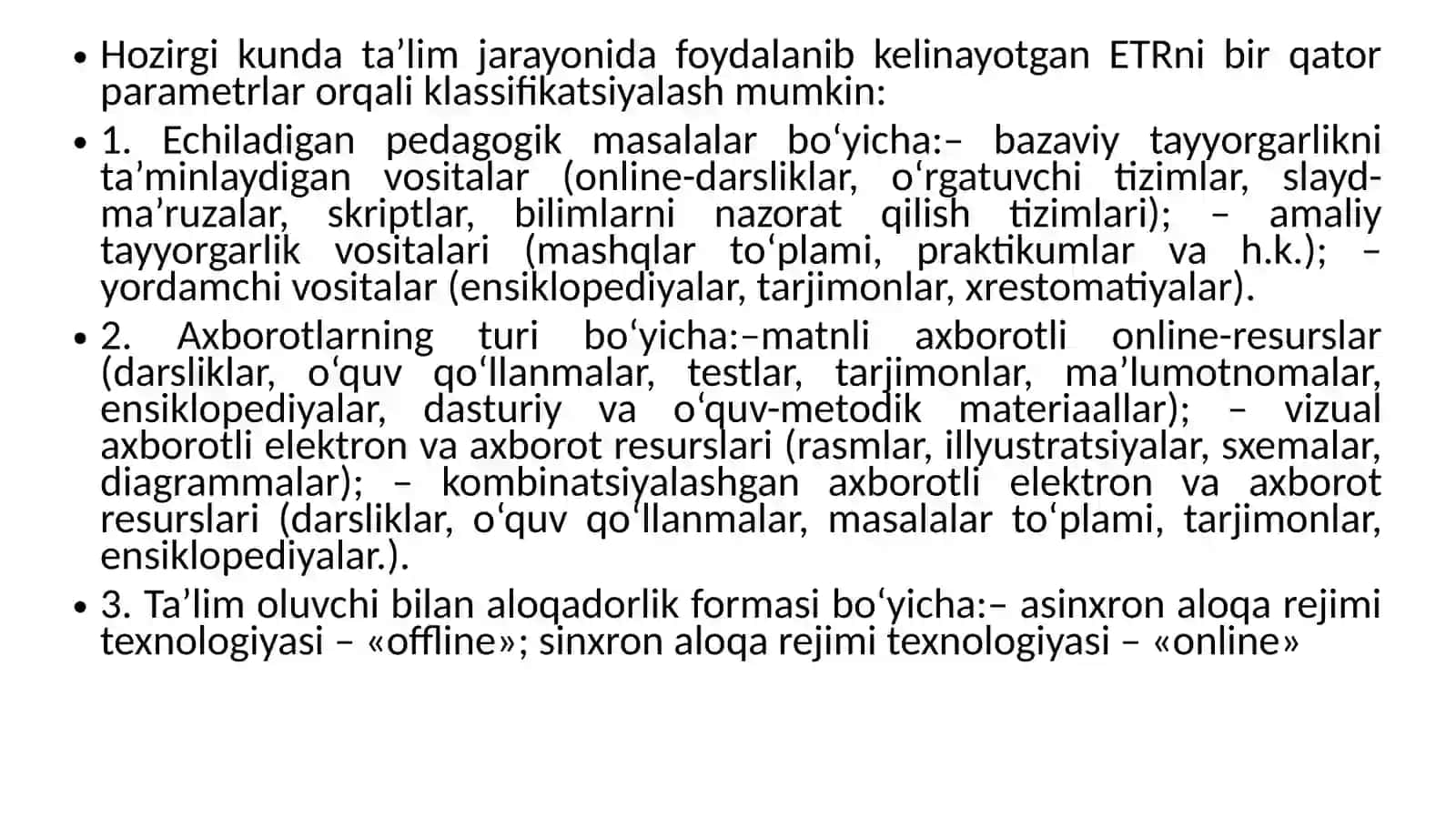Axborot tizimlarida ishlashtexnologiyalari 4