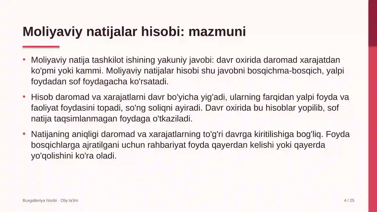 Statistika organlarida moliyaviy natijalar hisobi 4