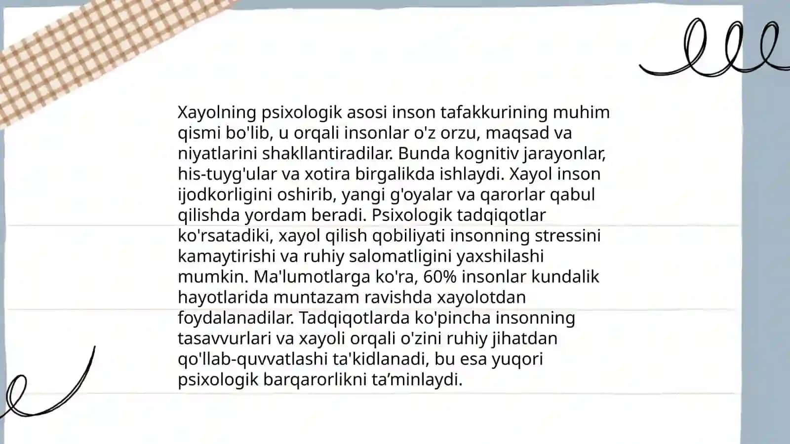 Xayol haqida tushuncha 4