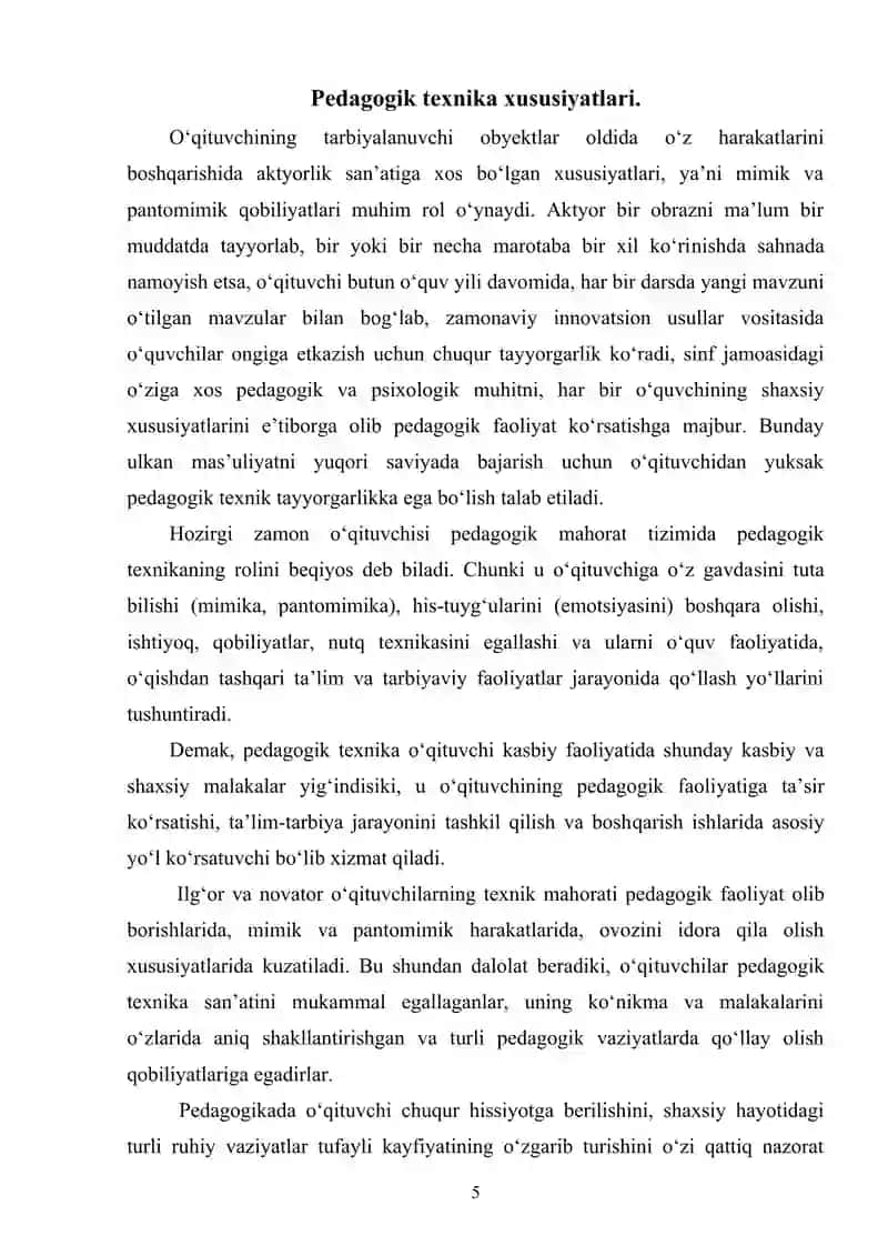 Pedagogik texnika haqida tushuncha pedagogik texnikani shakllantirish metodikasi 4